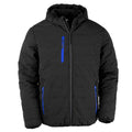 Black-Royal Blue - Front - Result Genuine Recycled Mens Compass Padded Winter Jacket