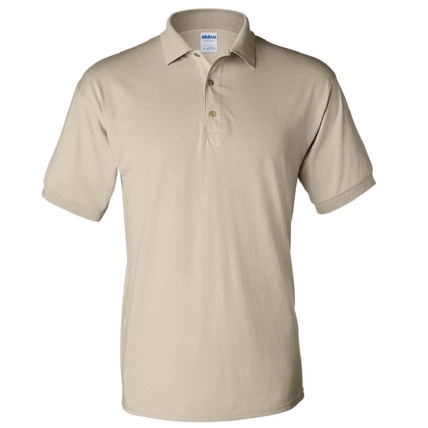 Sand - Front - Gildan Adult DryBlend Jersey Short Sleeve Polo Shirt