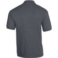 Dark Heather - Back - Gildan Adult DryBlend Jersey Short Sleeve Polo Shirt