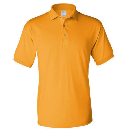 Gold - Front - Gildan Adult DryBlend Jersey Short Sleeve Polo Shirt