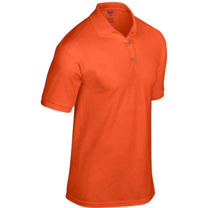 Orange - Side - Gildan Adult DryBlend Jersey Short Sleeve Polo Shirt