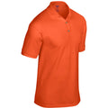 Orange - Side - Gildan Adult DryBlend Jersey Short Sleeve Polo Shirt