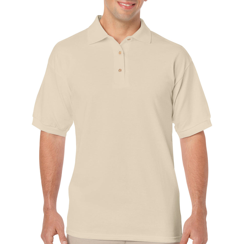 Sand - Lifestyle - Gildan Adult DryBlend Jersey Short Sleeve Polo Shirt