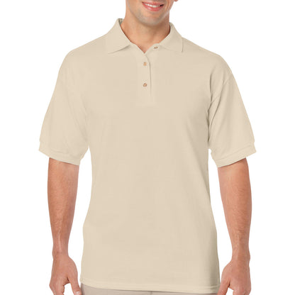 Sand - Lifestyle - Gildan Adult DryBlend Jersey Short Sleeve Polo Shirt