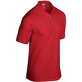 Red - Side - Gildan Adult DryBlend Jersey Short Sleeve Polo Shirt