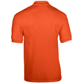 Orange - Back - Gildan Adult DryBlend Jersey Short Sleeve Polo Shirt