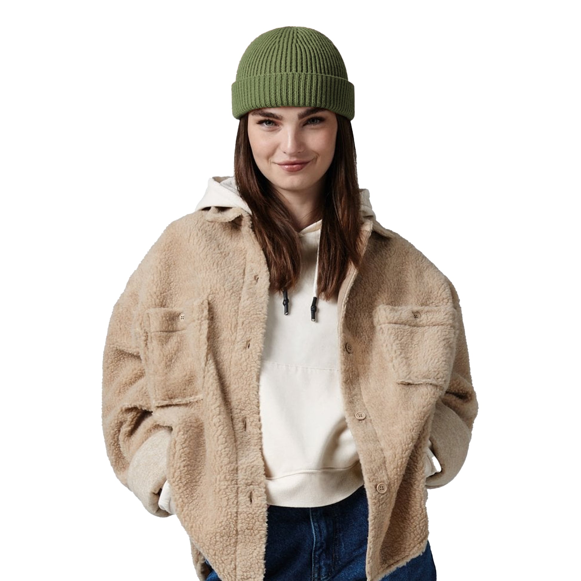 Olive - Side - Beechfield Harbour Beanie
