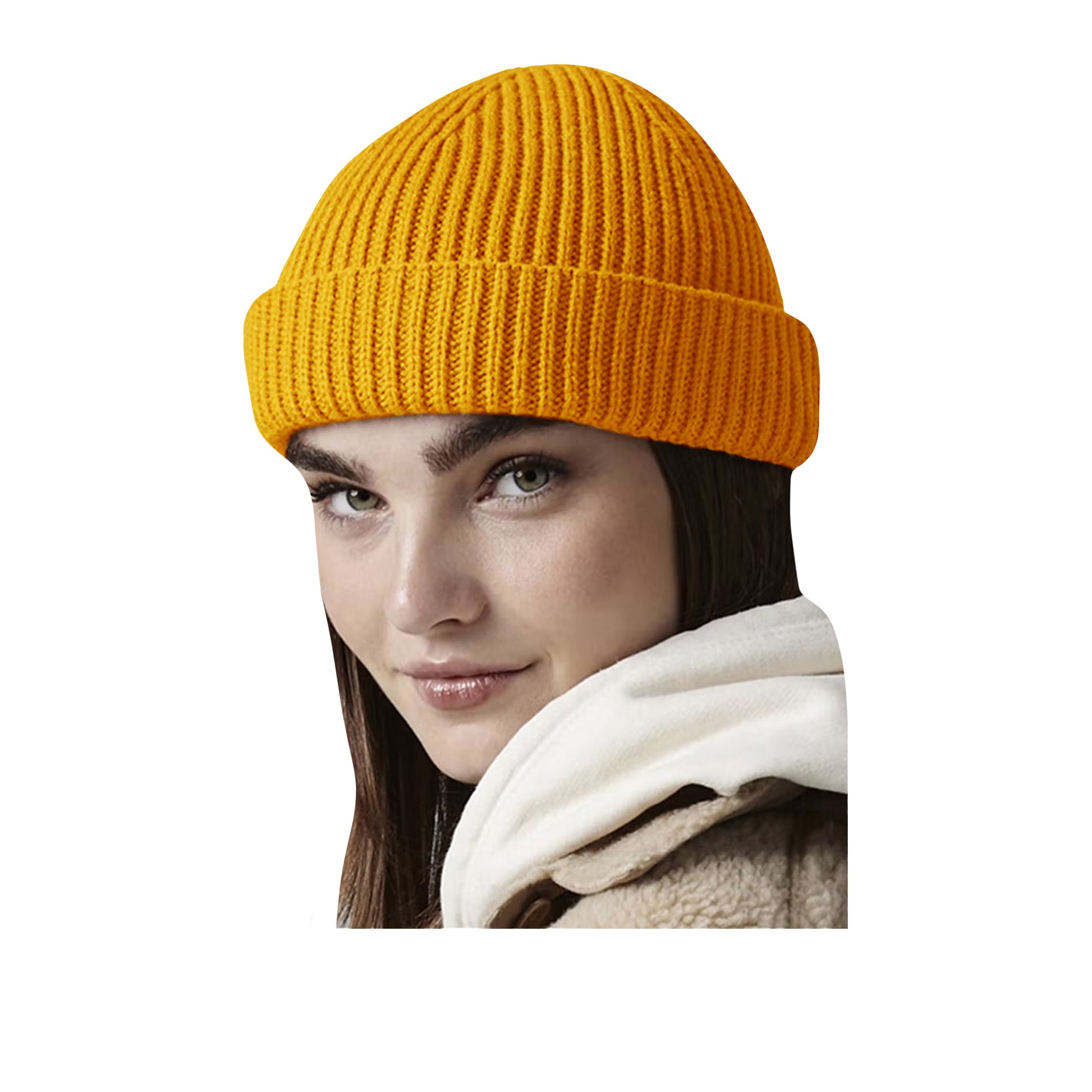 Mustard Yellow - Back - Beechfield Harbour Beanie
