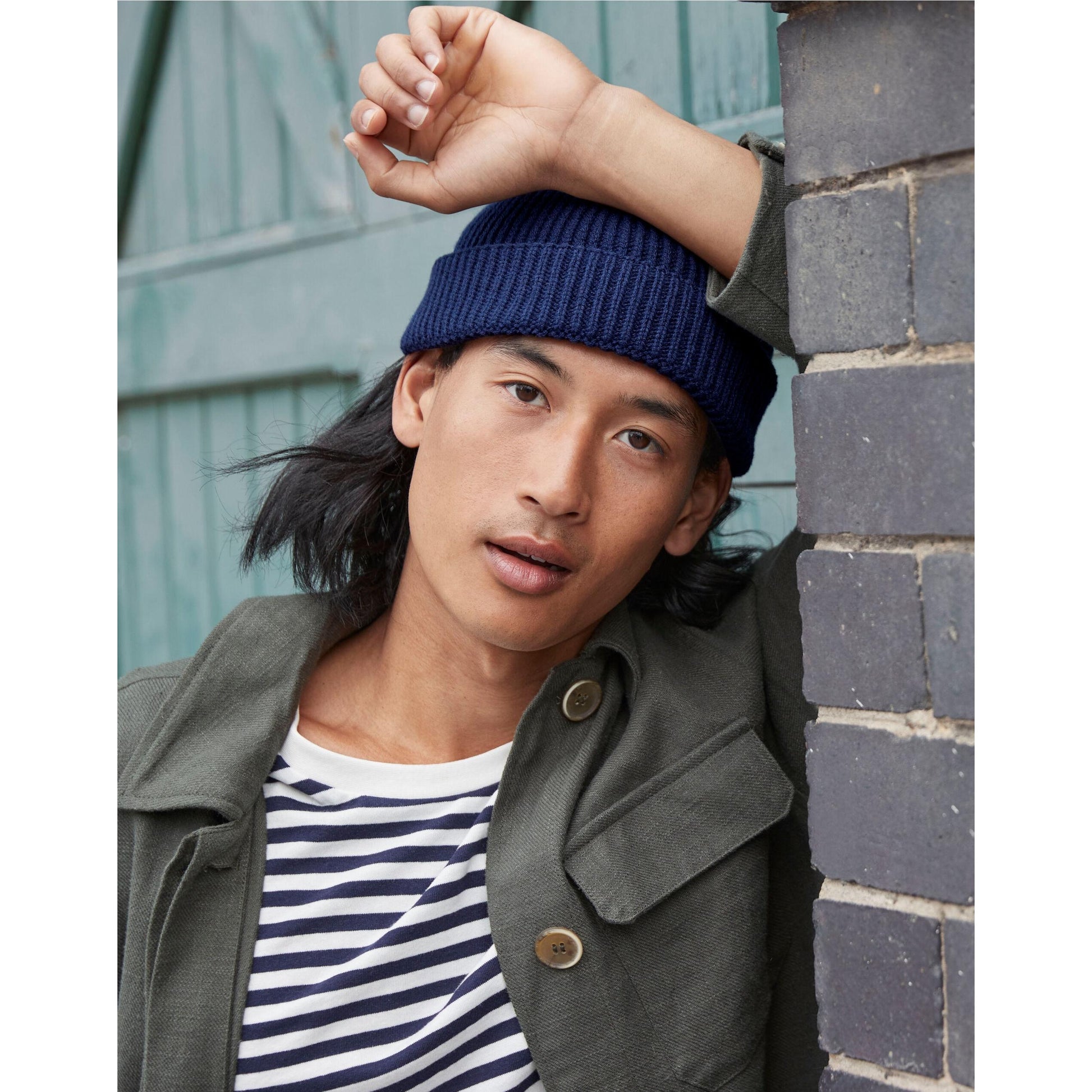 Oxford Navy - Pack Shot - Beechfield Harbour Beanie