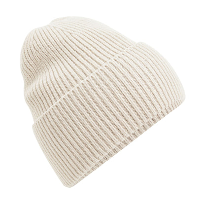 Oatmeal - Front - Beechfield Cuffed Oversized Beanie