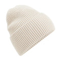 Oatmeal - Front - Beechfield Cuffed Oversized Beanie