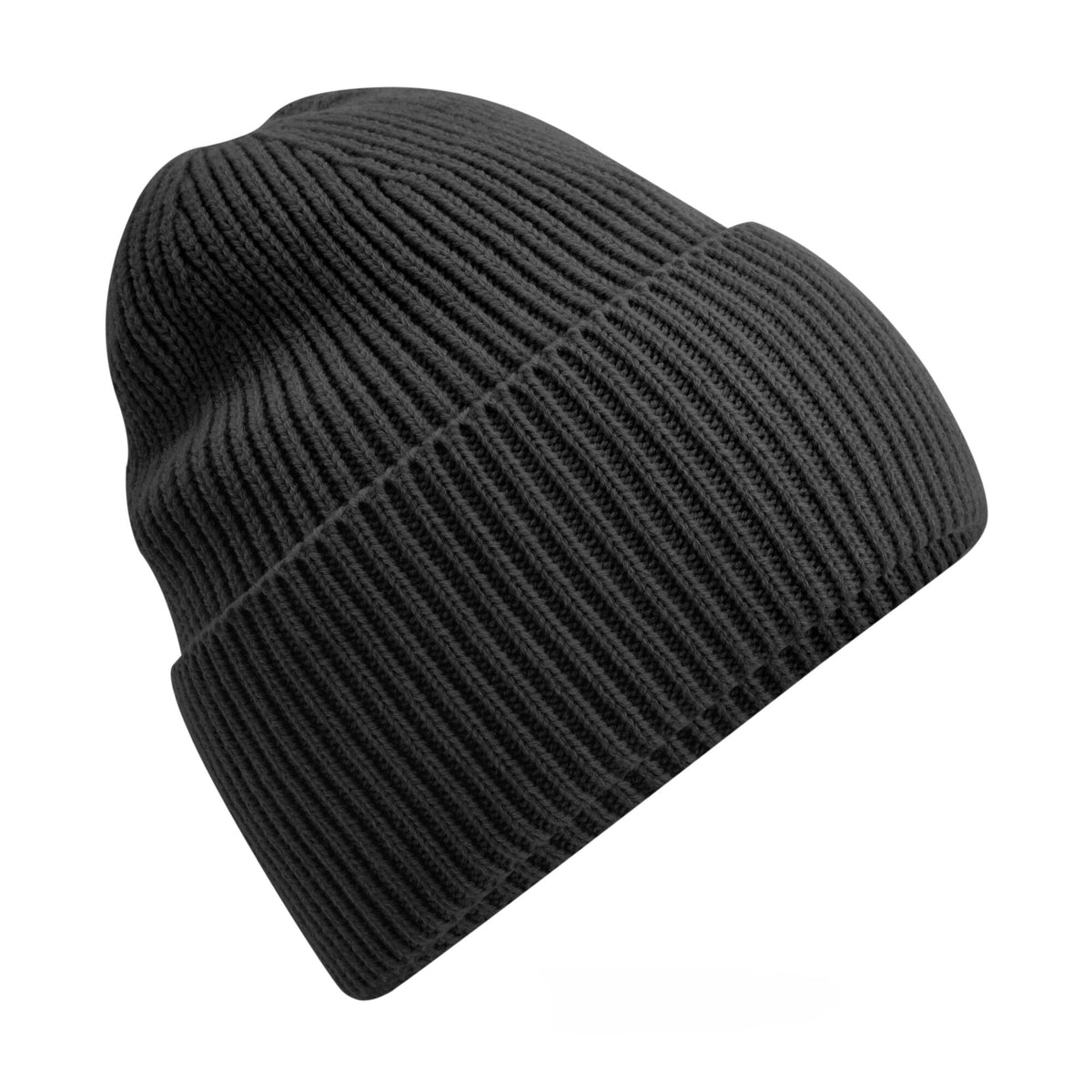 Oatmeal - Side - Beechfield Cuffed Oversized Beanie