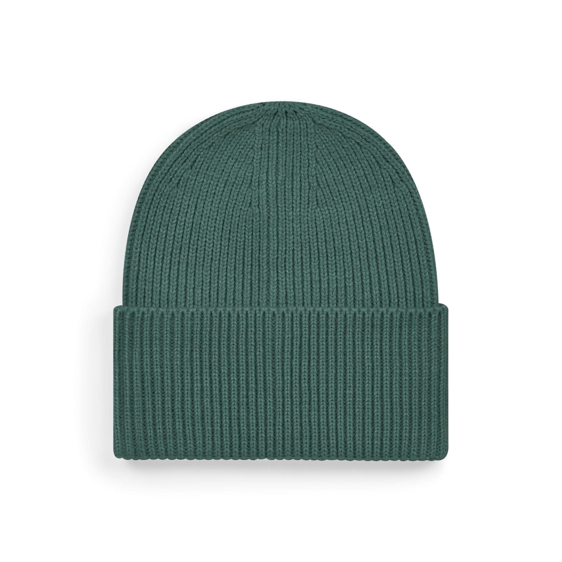Marine Green - Side - Beechfield Cuffed Oversized Beanie