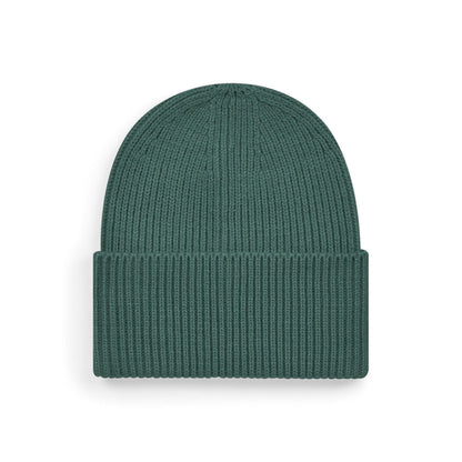 Marine Green - Side - Beechfield Cuffed Oversized Beanie