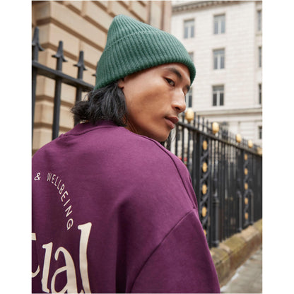 Marine Green - Lifestyle - Beechfield Cuffed Oversized Beanie