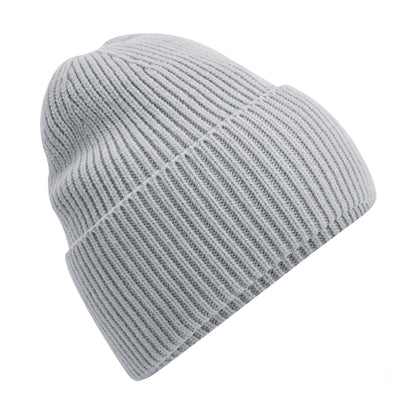 Light Grey - Front - Beechfield Cuffed Oversized Beanie