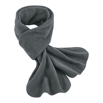 Black - Side - Beechfield Fleece Recycled Winter Scarf