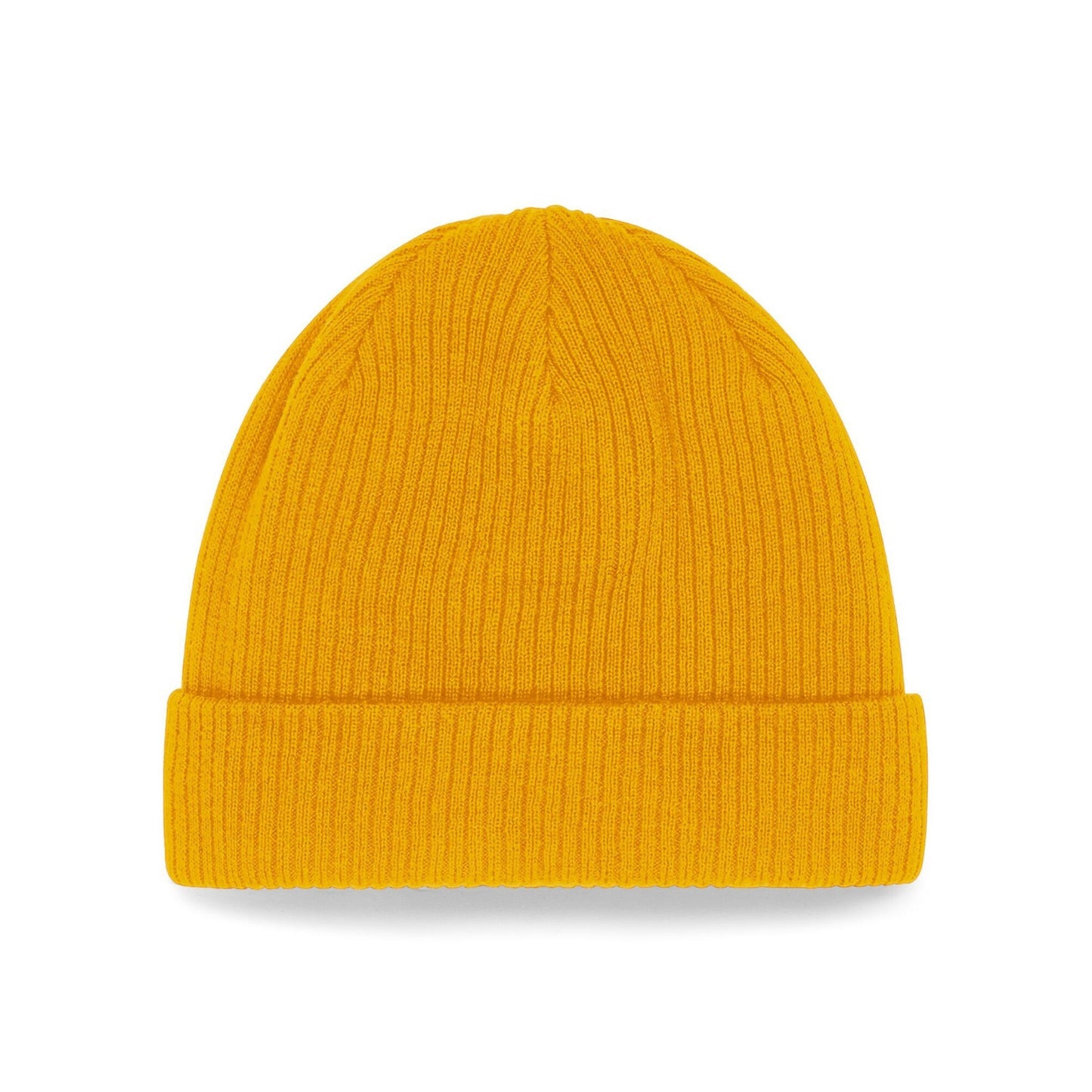 Mustard Yellow - Back - Beechfield Organic Cotton Beanie