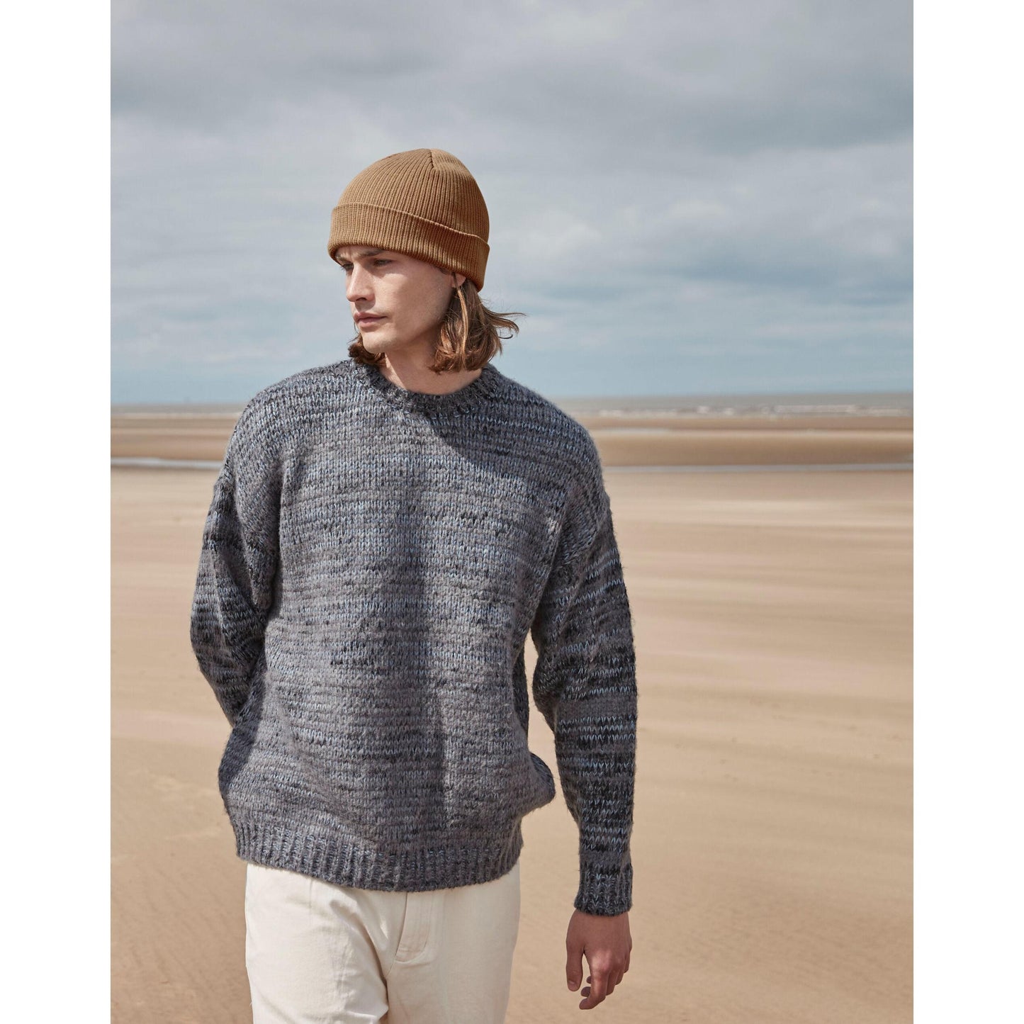 Light Grey - Front - Beechfield Organic Cotton Beanie