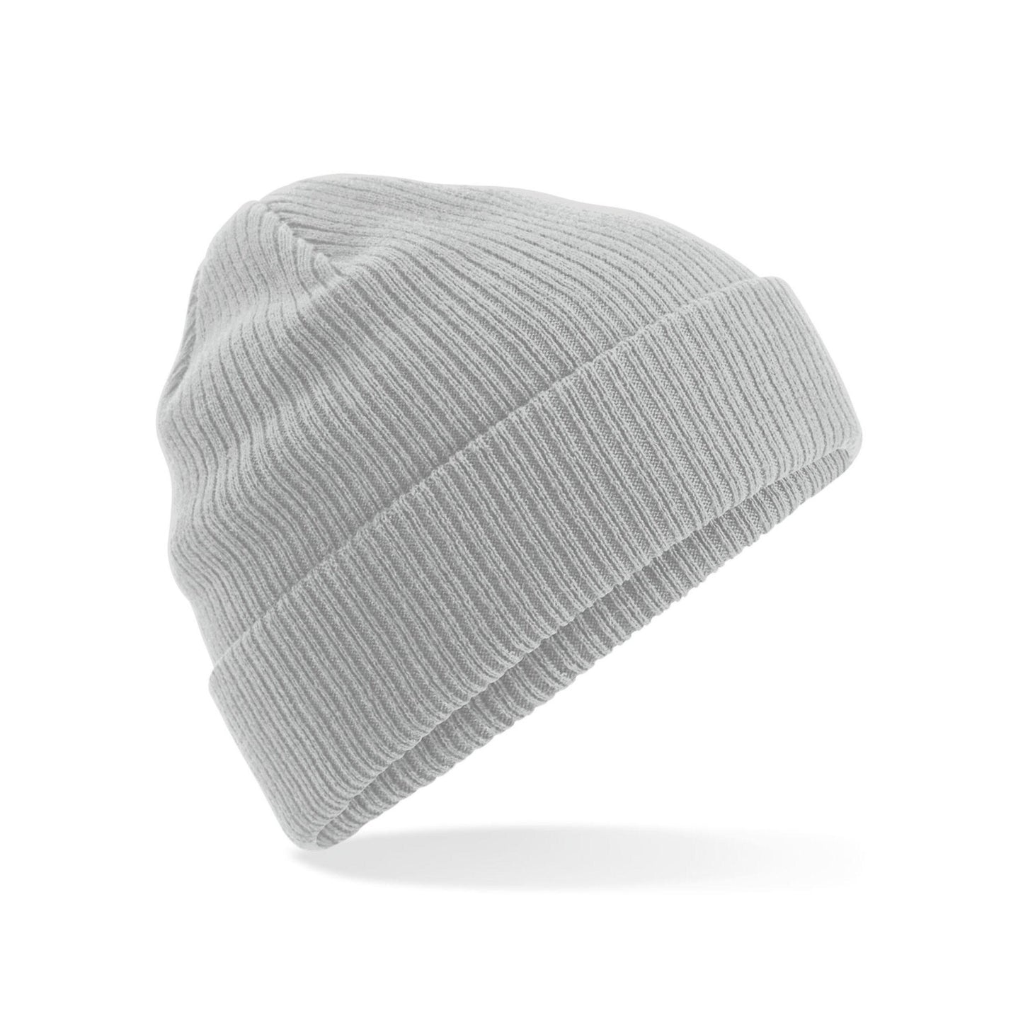 Light Grey - Back - Beechfield Organic Cotton Beanie