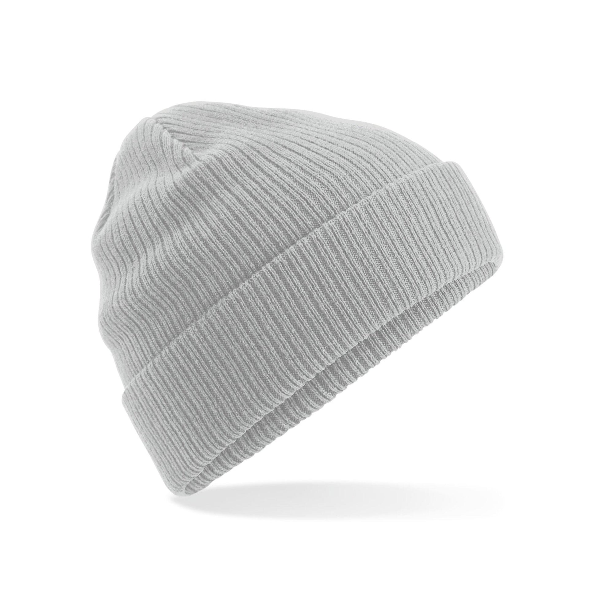 Light Grey - Back - Beechfield Organic Cotton Beanie
