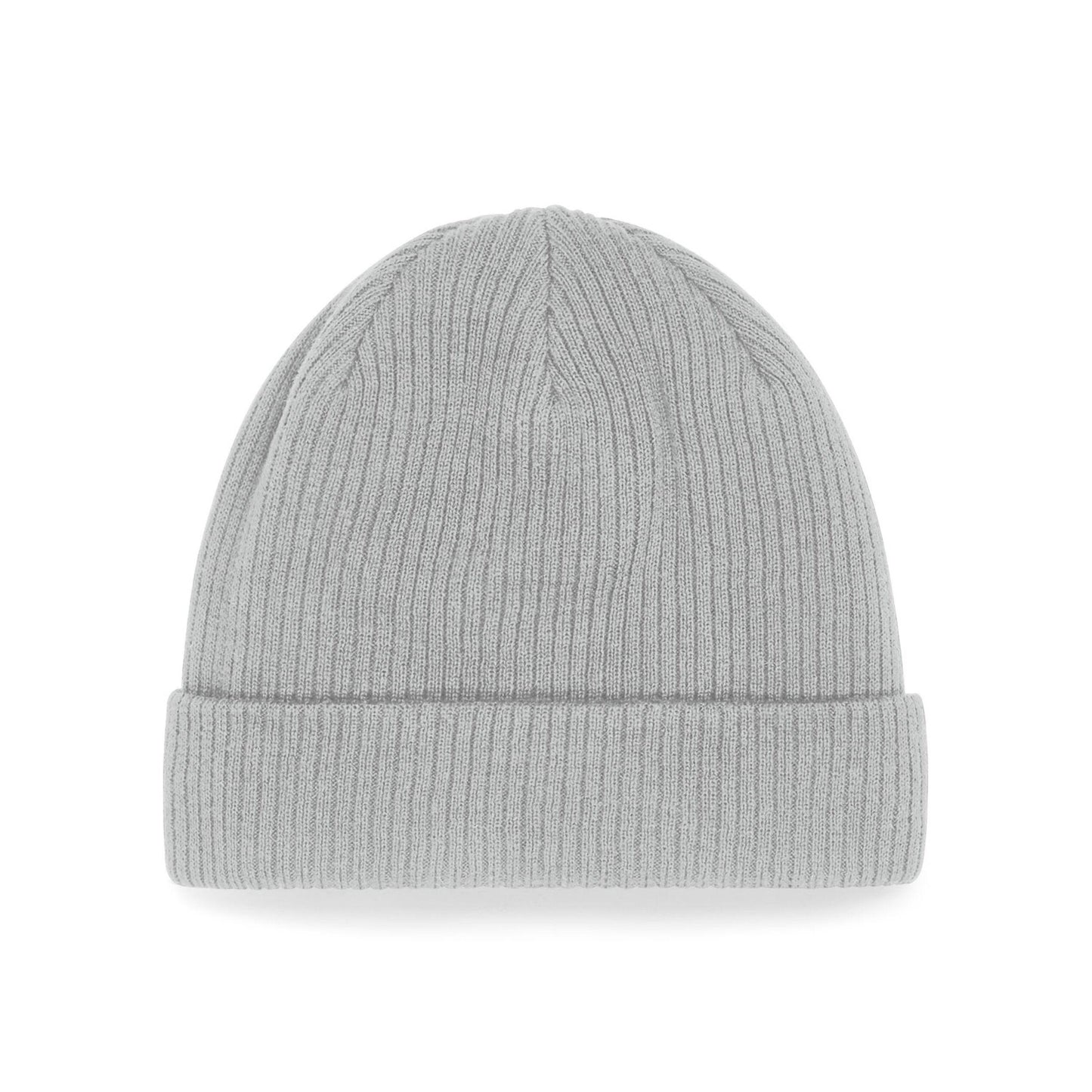 Light Grey - Side - Beechfield Organic Cotton Beanie