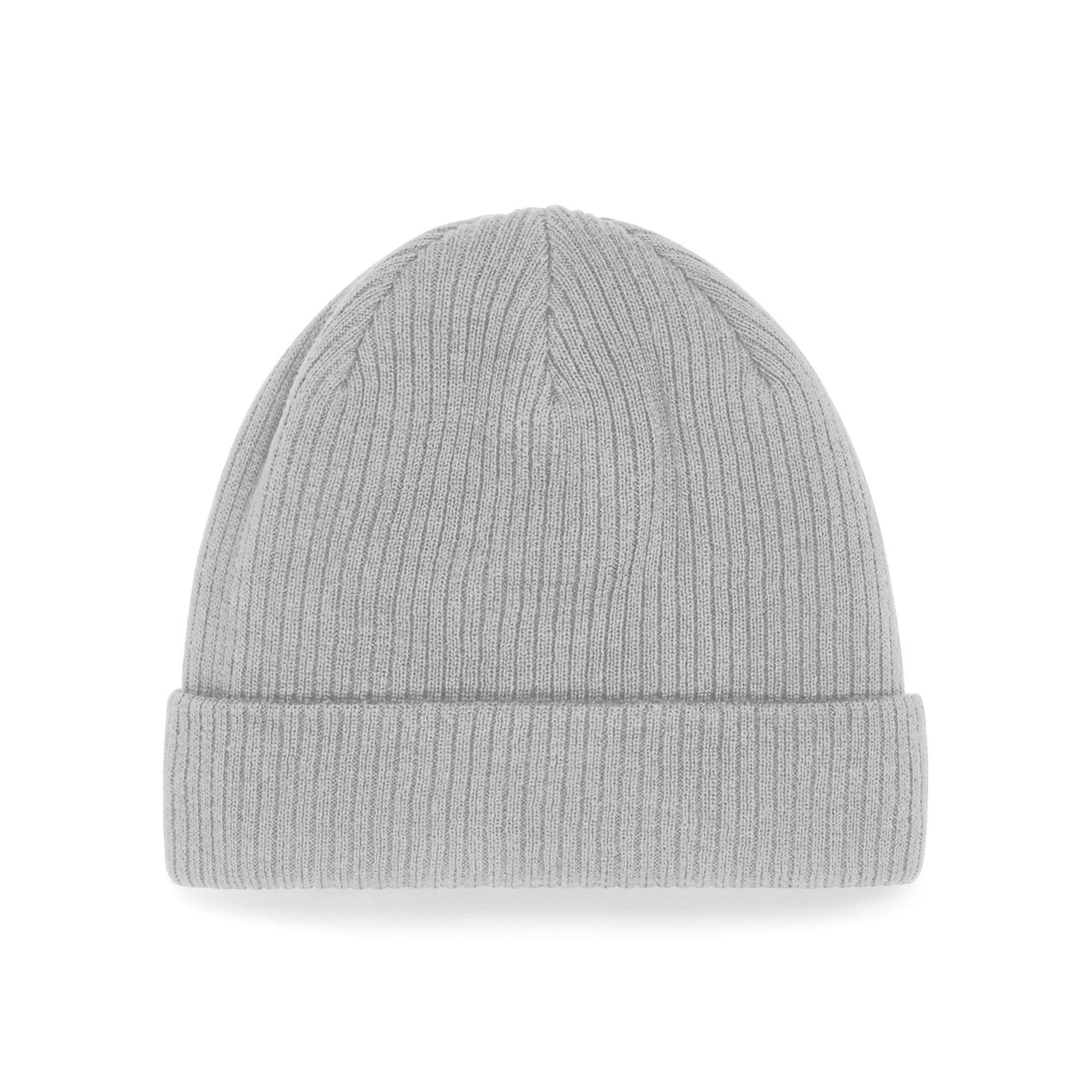 Light Grey - Side - Beechfield Organic Cotton Beanie