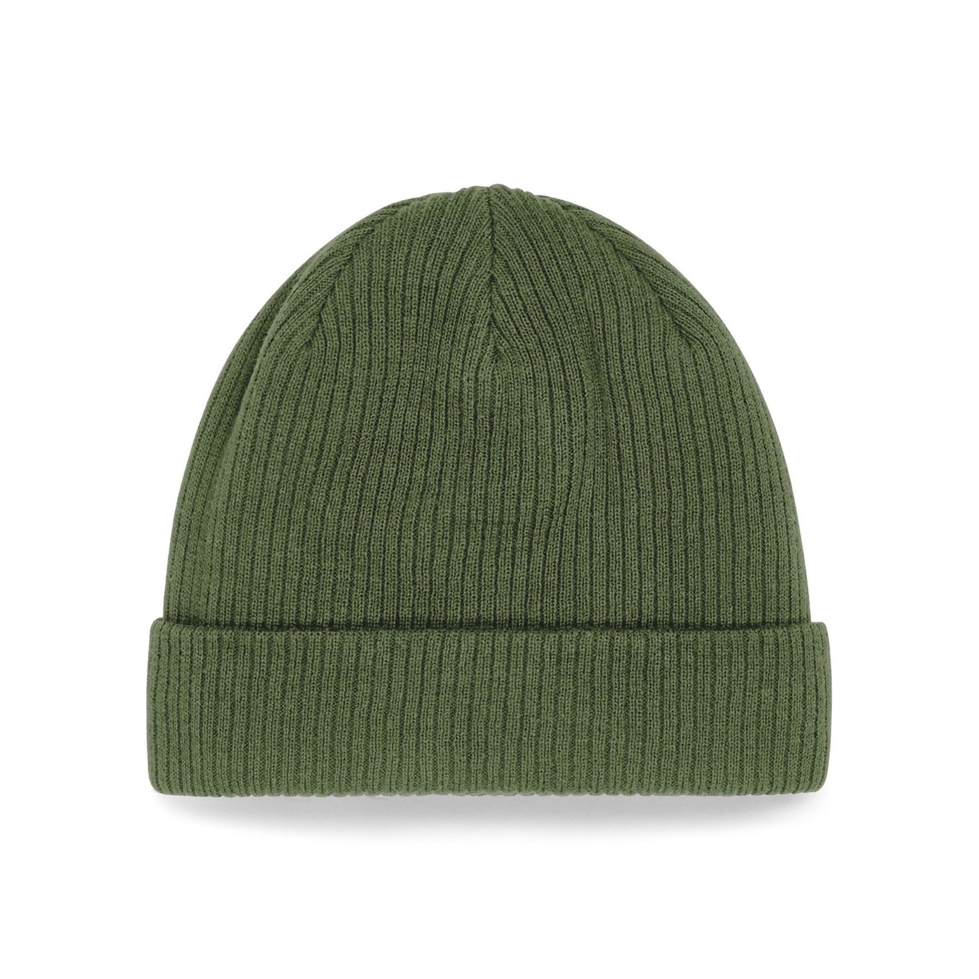 Olive Green - Back - Beechfield Organic Cotton Beanie