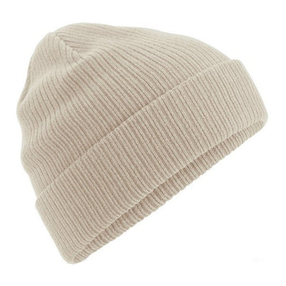 Sand - Front - Beechfield Organic Cotton Beanie