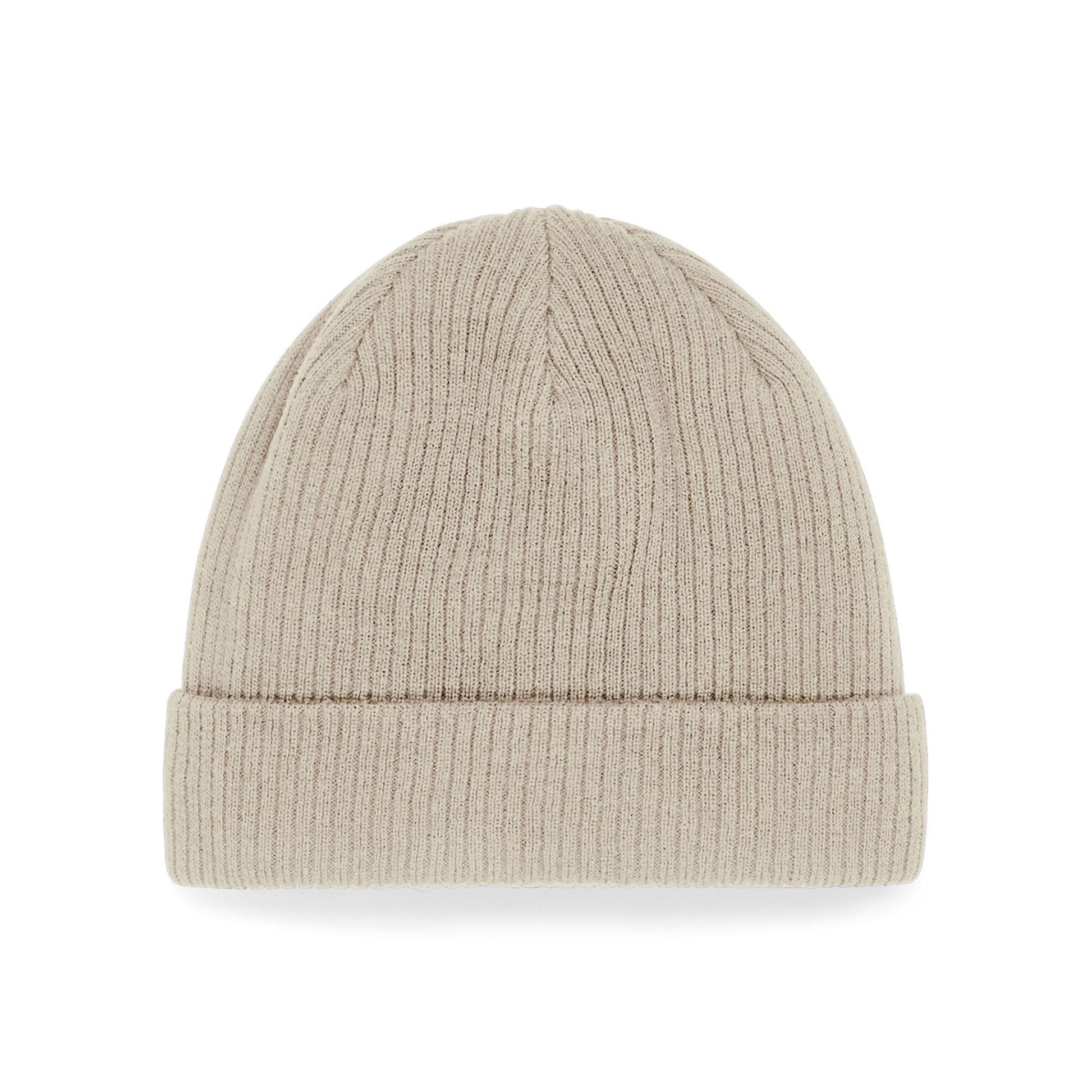 Sand - Back - Beechfield Organic Cotton Beanie