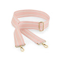 Soft Pink-Oyster - Front - Bagbase Boutique Striped Adjustable Bag Strap