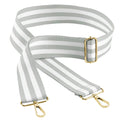 Light Grey-White - Front - Bagbase Boutique Striped Adjustable Bag Strap