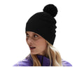 Black - Back - Beechfield Snowstar Thermal Water Repellent Beanie