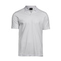 White - Front - Tee Jays Mens Luxury Stretch V Neck Polo Shirt