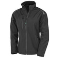 Black - Front - Result Genuine Recycled Womens-Ladies Three Layer Soft Shell Jacket