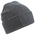 Graphite Grey - Front - Beechfield Thinsulate Removable Patch Beanie