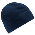 French Navy - Front - Beechfield Unisex Adult Fleece Recycled Beanie