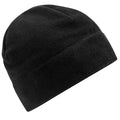 Black - Front - Beechfield Unisex Adult Fleece Recycled Beanie