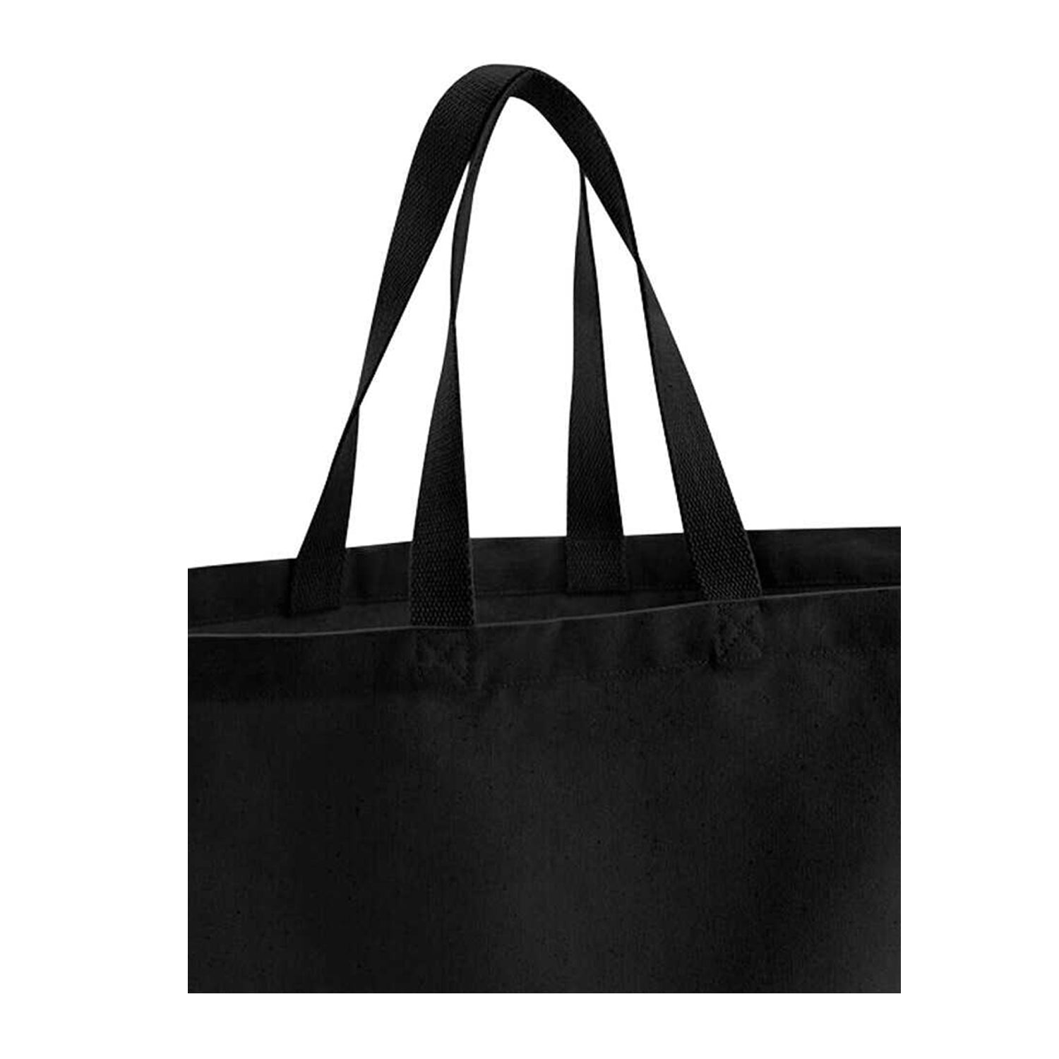 Black - Back - Westford Mill Canvas Oversized Tote Bag