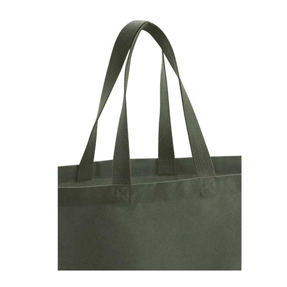 Olive - Back - Westford Mill Canvas Oversized Tote Bag