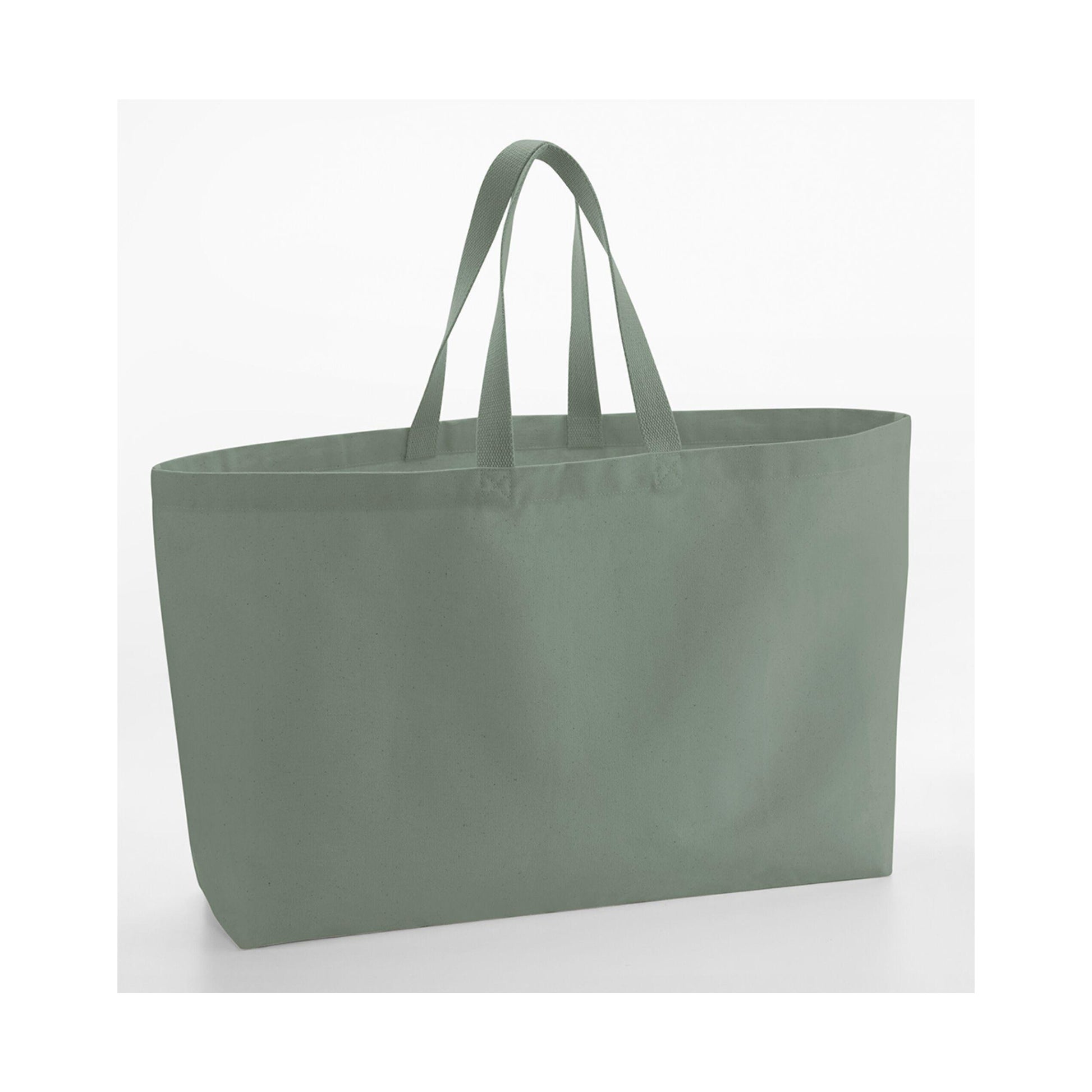 Dusty Green - Back - Westford Mill Canvas Oversized Tote Bag