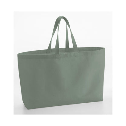 Dusty Green - Back - Westford Mill Canvas Oversized Tote Bag