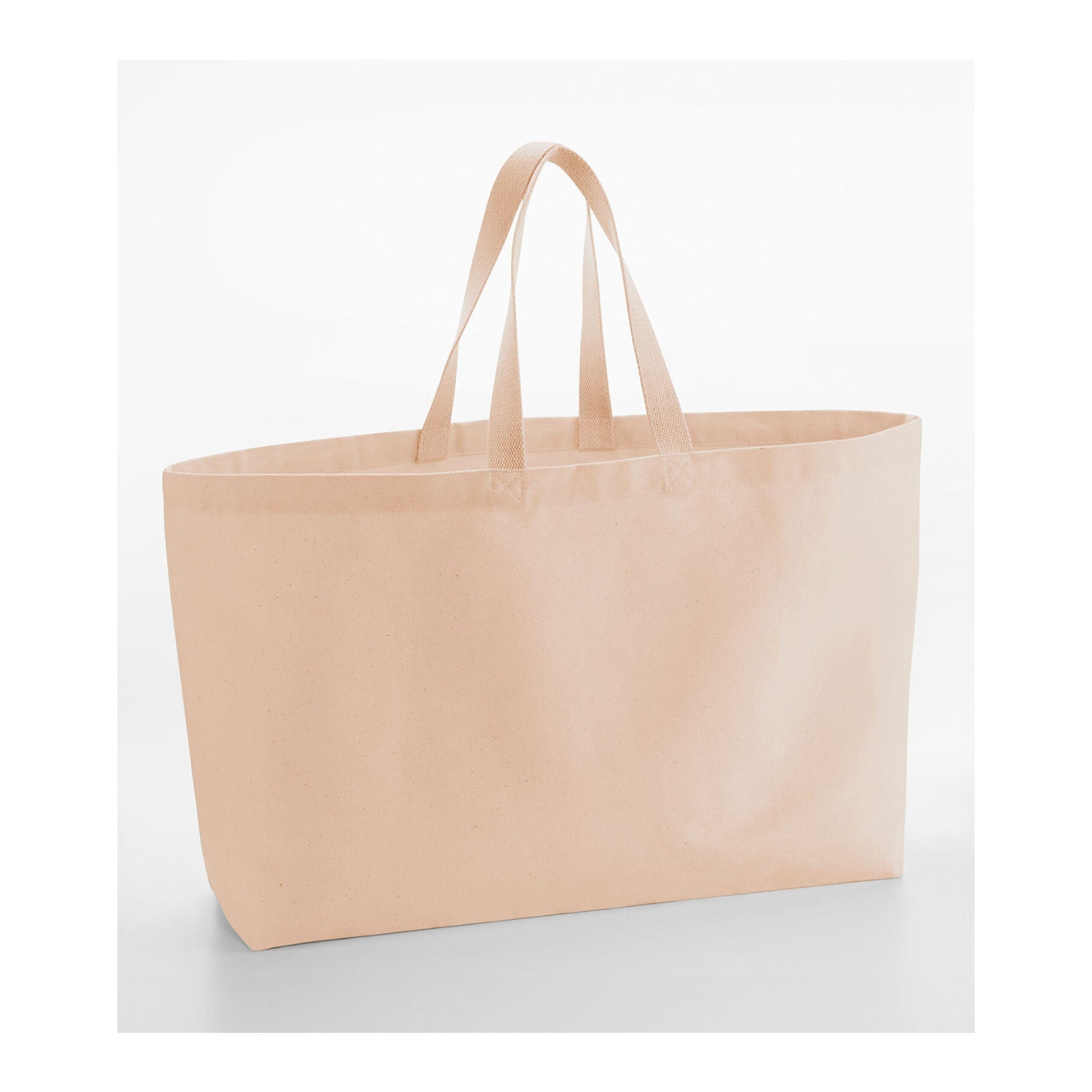 Peach - Back - Westford Mill Canvas Oversized Tote Bag
