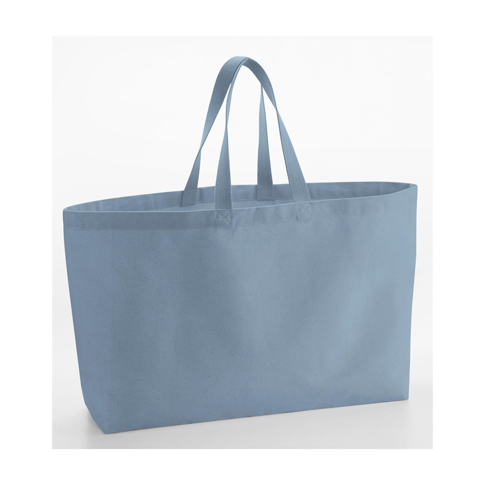 Dusty Blue - Back - Westford Mill Canvas Oversized Tote Bag