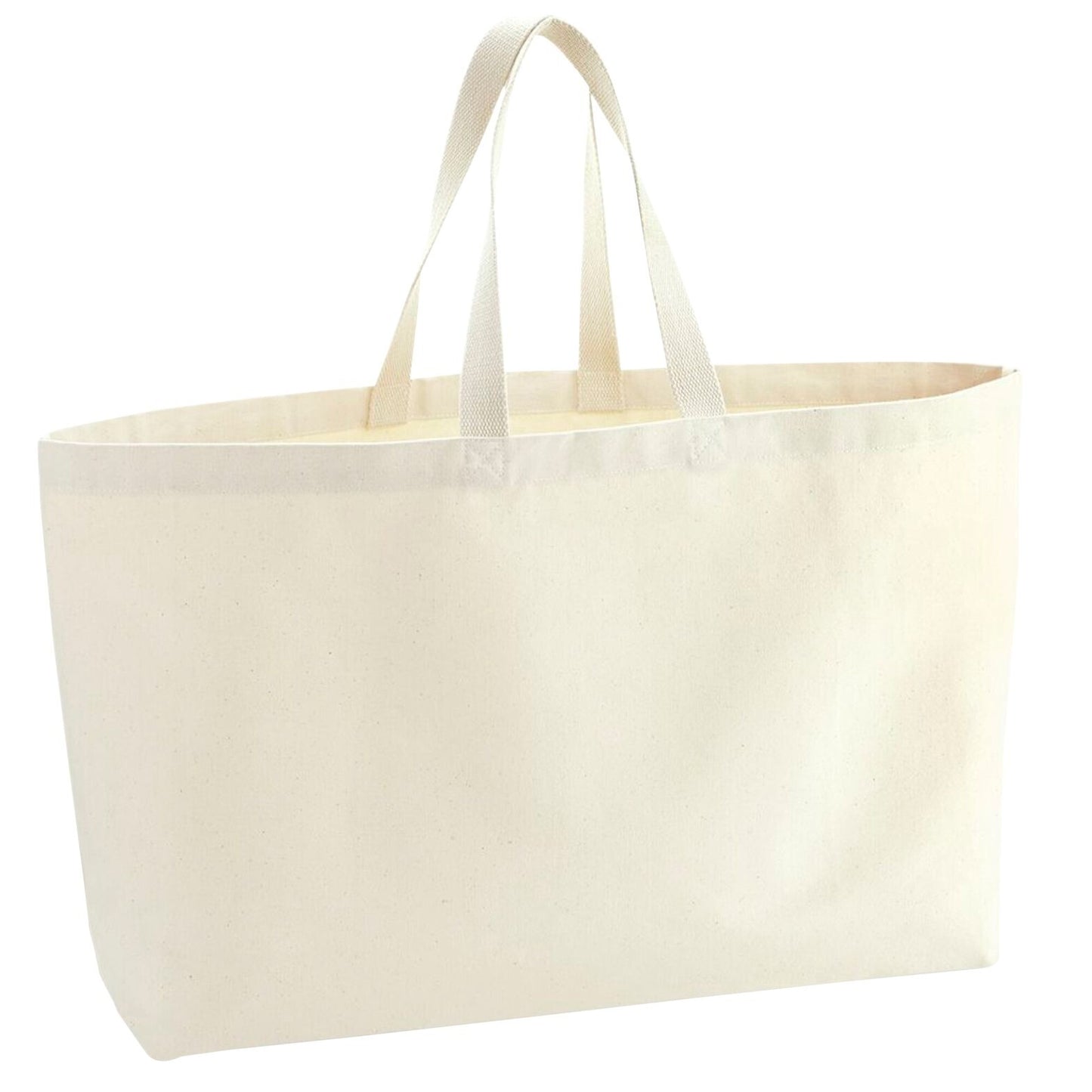Natural - Front - Westford Mill Canvas Oversized Tote Bag