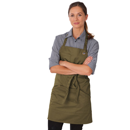 Olive - Back - Dennys Unisex Adult Le Chef Full Apron
