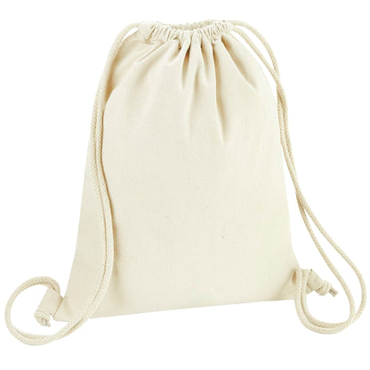 Natural - Front - Westford Mill Revive Recycled Drawstring Bag
