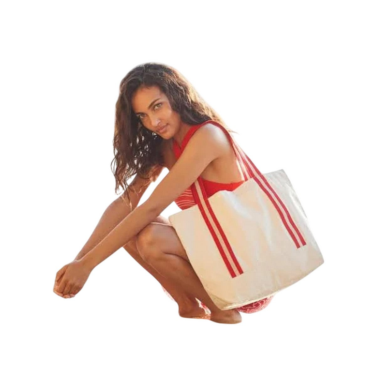 Natural-Classic Red - Back - Westford Mill EarthAware Organic Shoulder Bag