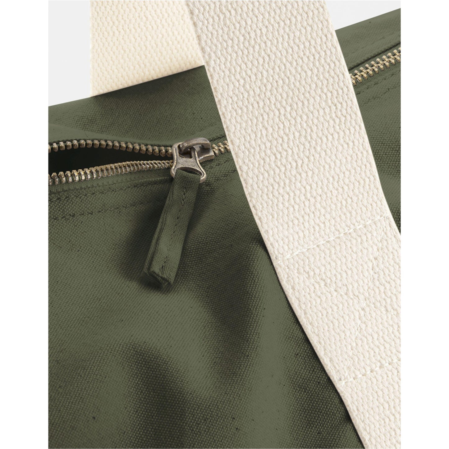 Olive Green - Side - Westford Mill EarthAware Organic Duffle Bag