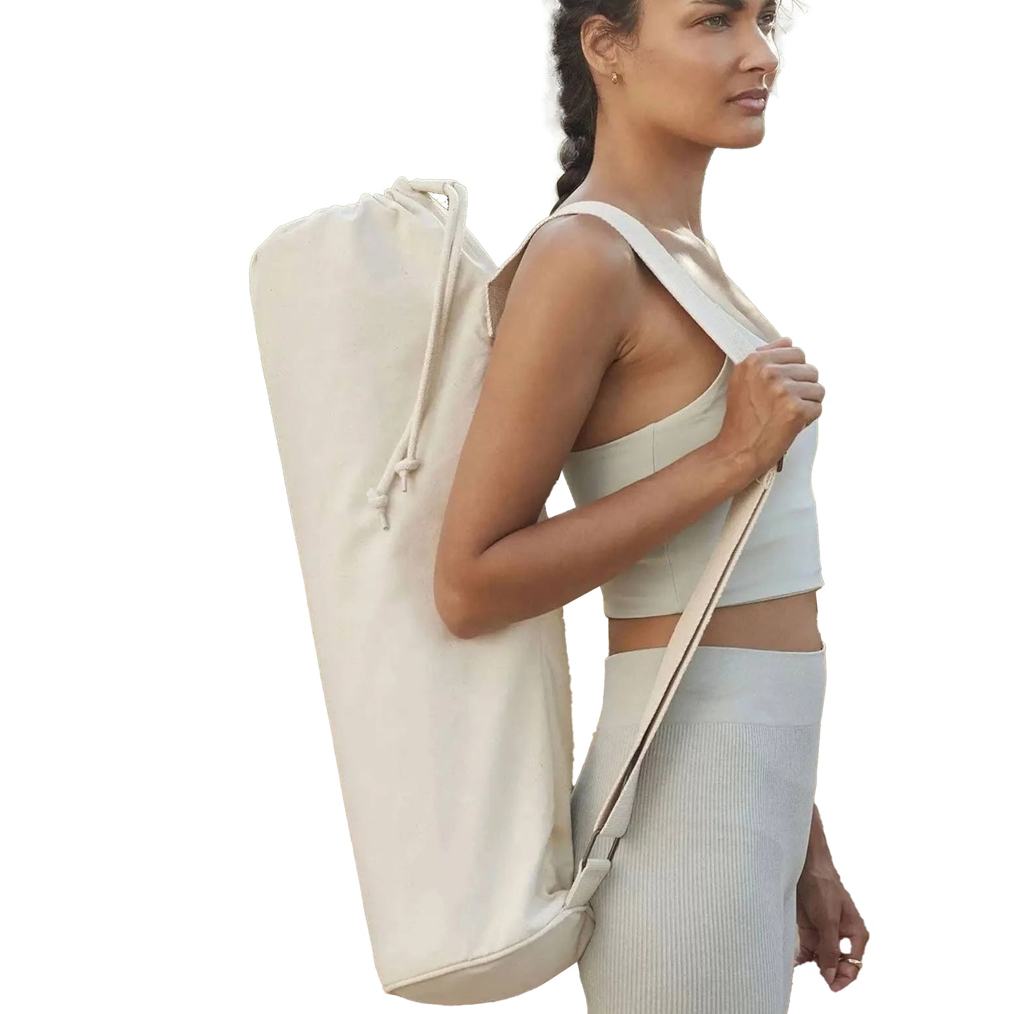 Natural - Back - Westford Mill EarthAware Organic Duffle Bag
